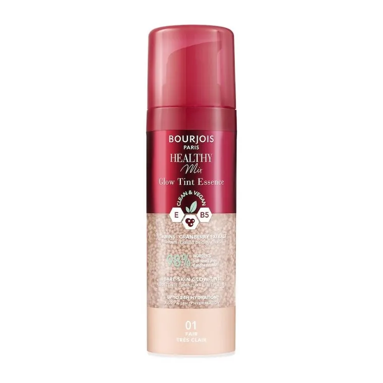 Bourjois, Healthy Mix Glow Tint Essence, nawilżająca esencja wyrównująca koloryt, 01 Fair, 30 ml