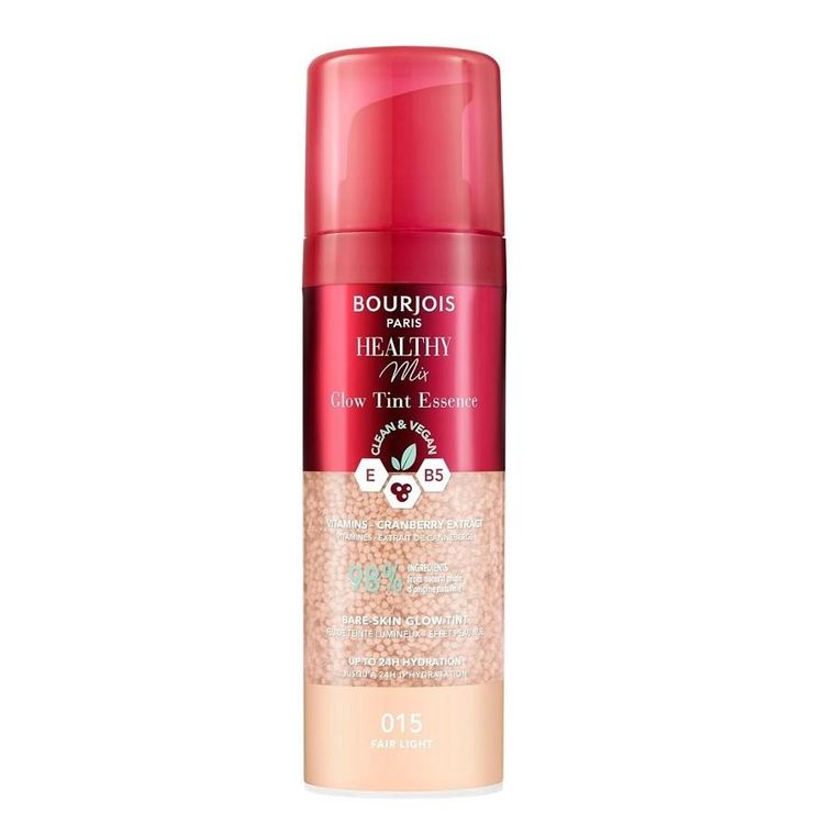 Bourjois, Healthy Mix Glow Tint Essence, nawilżająca esencja wyrównująca koloryt, 015 Fair Light, 30 ml
