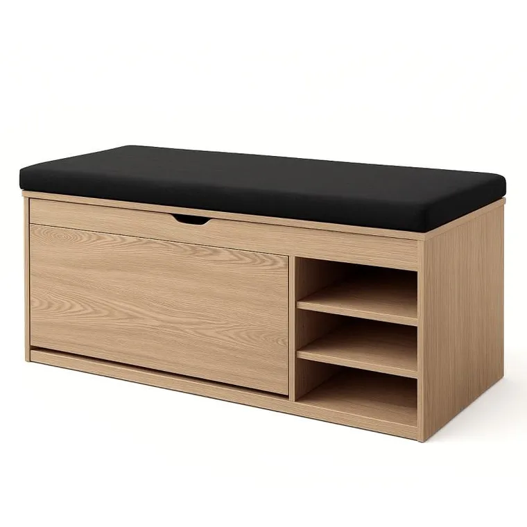 Boximo, Gradia, szafka na buty z siedziskiem i wysuwanymi półkami, 100-34-50 cm