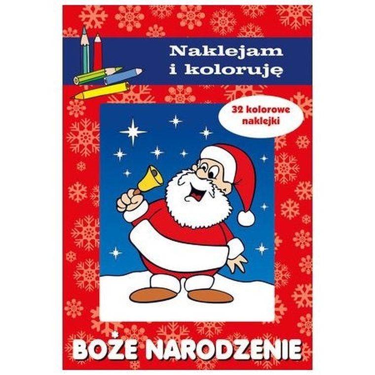 Boże Narodzenie. Naklejam i koloruję