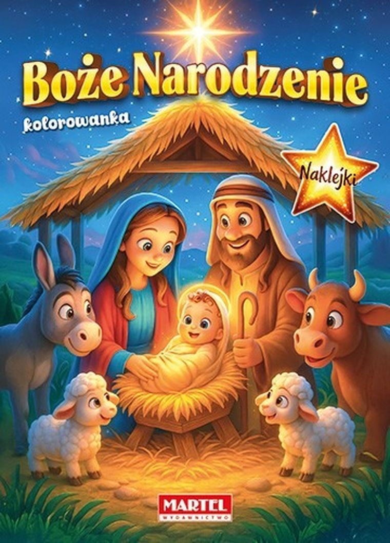 Boże Narodzenie. Szopka z naklejkami