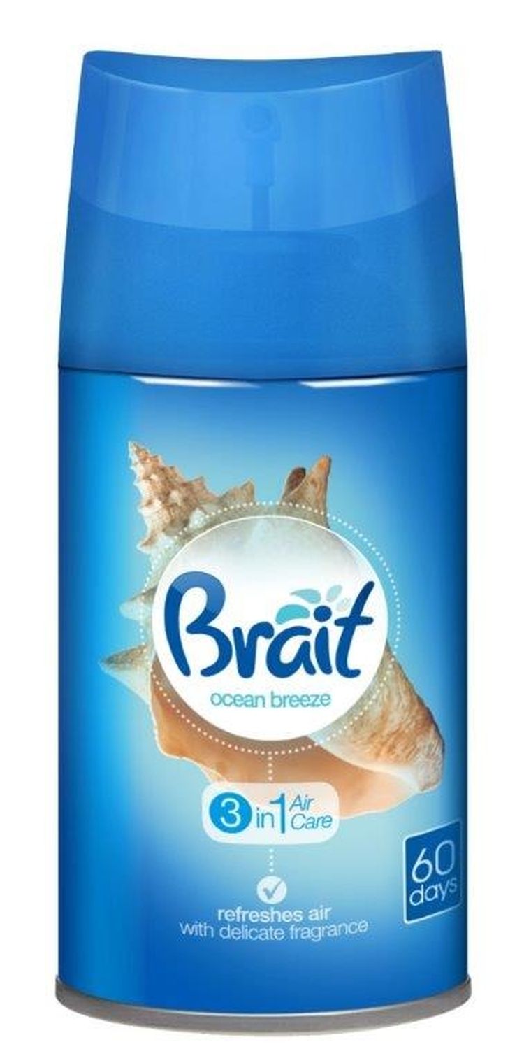 Brait Air Care 3in1, odświeżacz automatyczny, zapas, Ocean Breeze, 250 ml