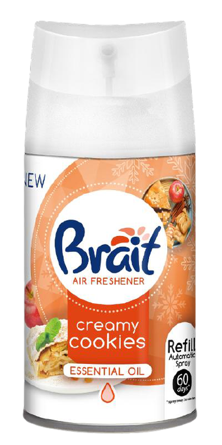 Brait, Air Freshener, odświeżacz automatyczny, zapas, creamy cookies, 250 ml