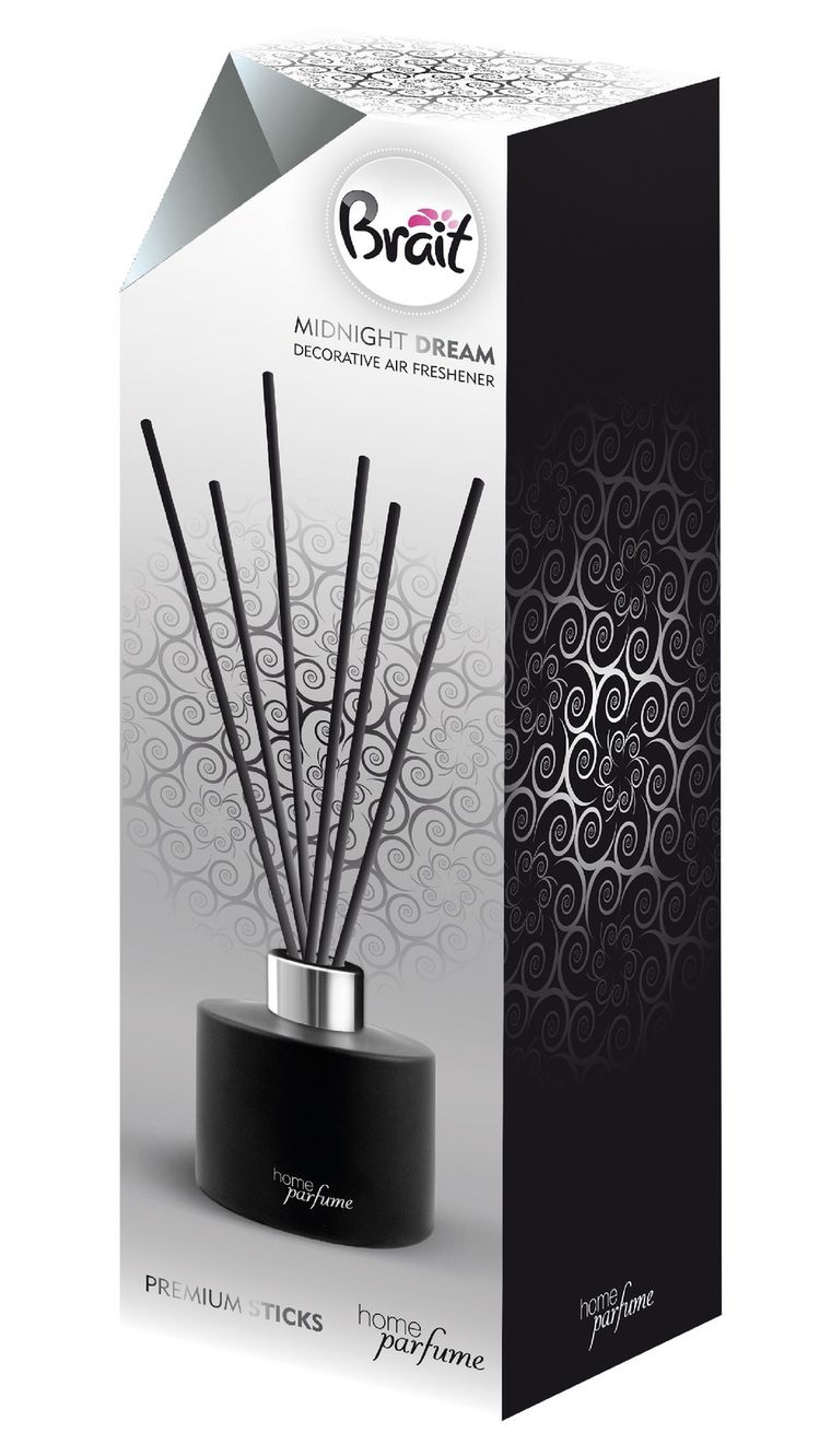 Brait, Home Parfum, Decorative, olejek zapachowy, 100 ml + patyczki, Midnight Dream