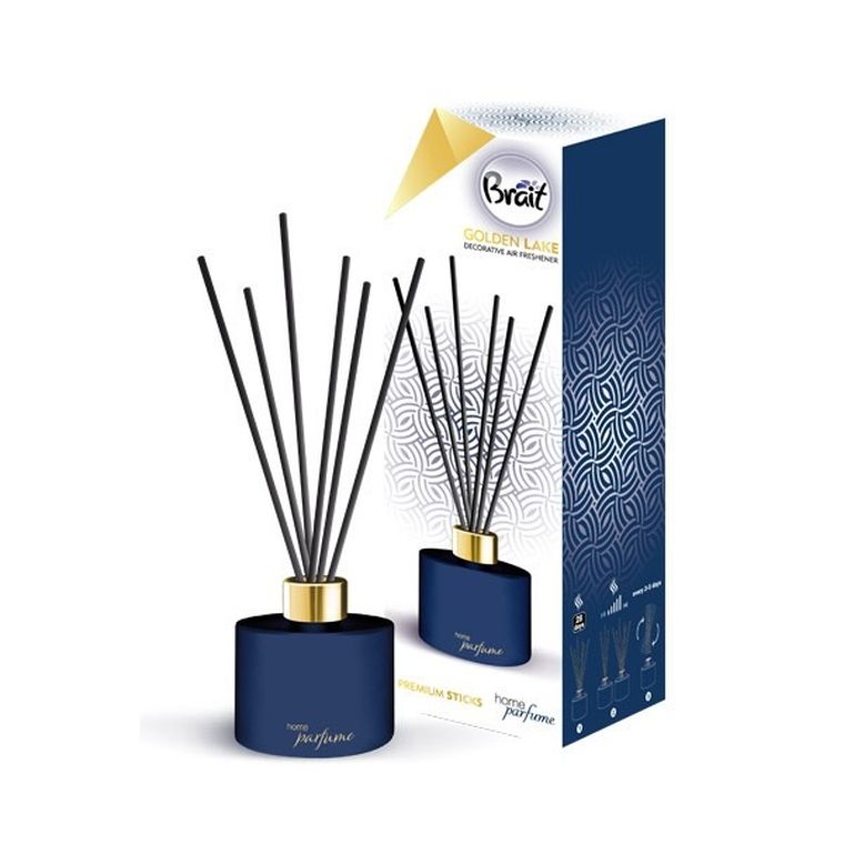 Brait, Home Parfum Sticks, patyczki odświeżające + olejek, Golden Lake, 100 ml