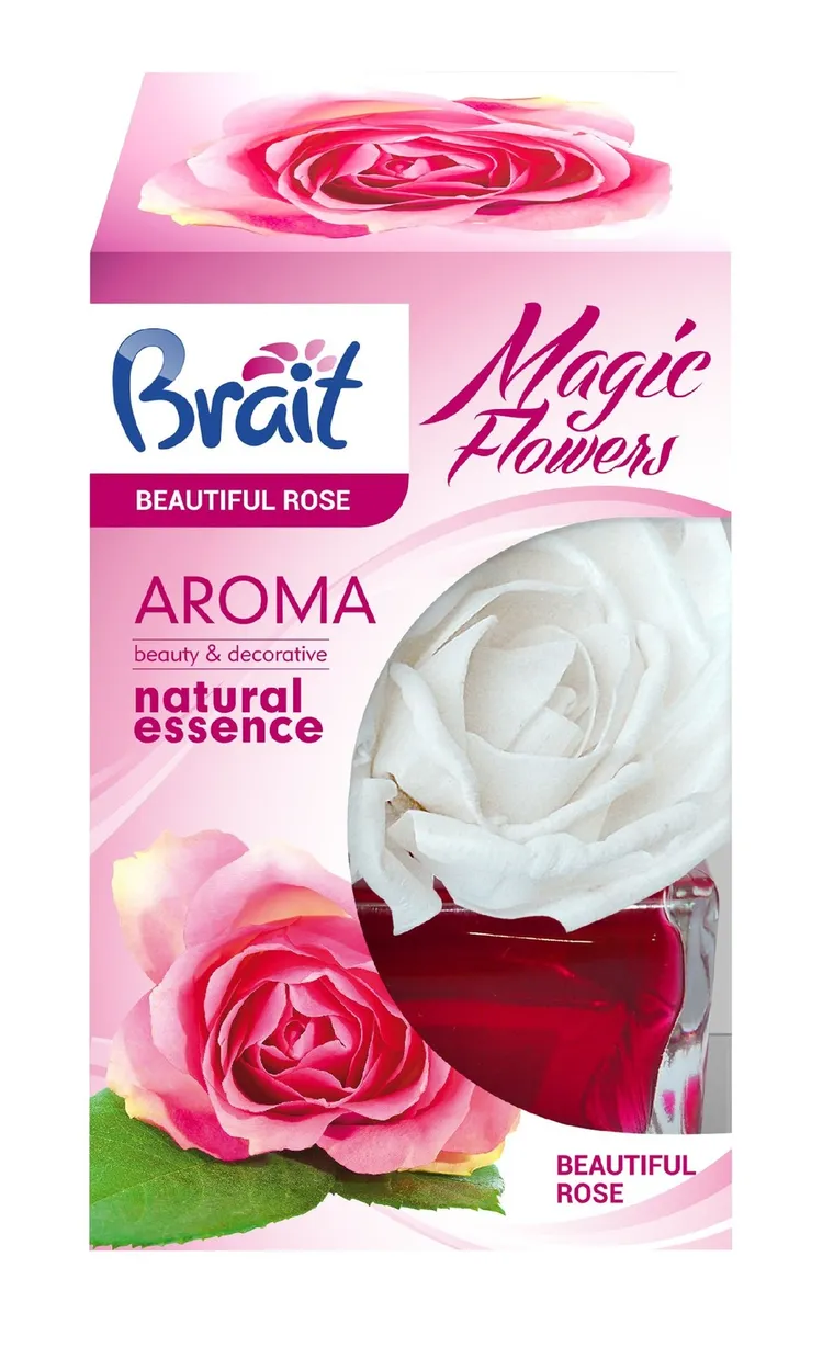 Brait, Magic Flower, dekoracyjny odświeżacz powietrza, Beautiful Rose, 75 ml