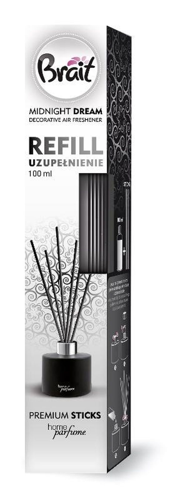 Brait, Midnight Dream, odświeżacz, uzupełnienie, 100 ml