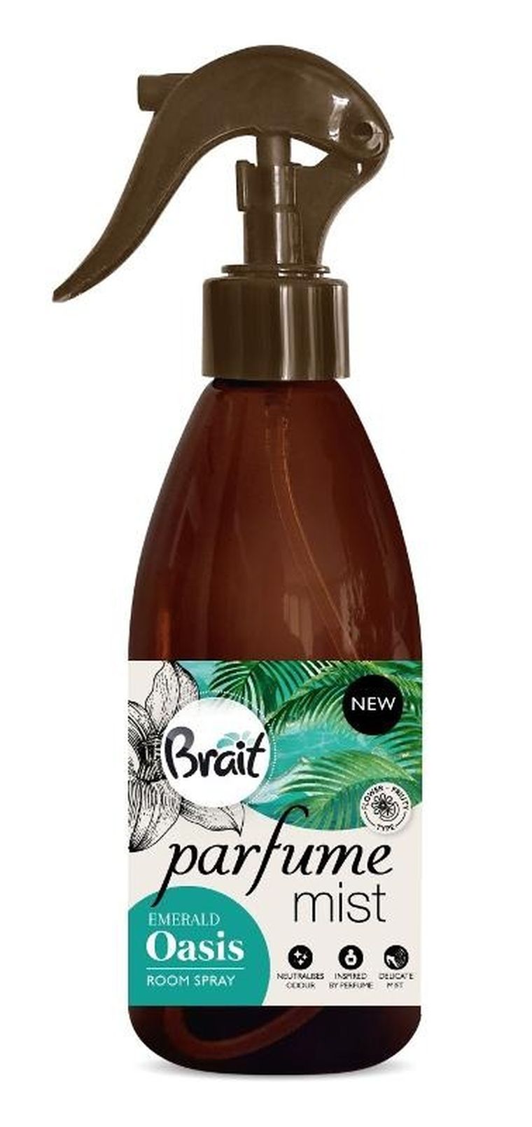 Brait Parfume Mist, mgiełka odświeżająca do pomieszczeń, emerald oasis, 325 ml
