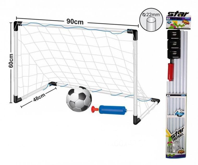 Bramka do piłki nożnej, 90-60-48 cm