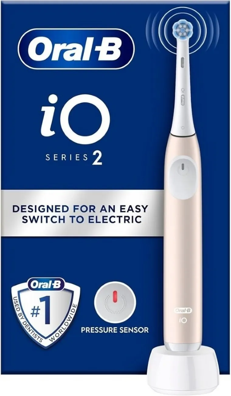 Braun, Oral-B, iO2, szczoteczka elektryczna, magnetyczna, Calm Pink