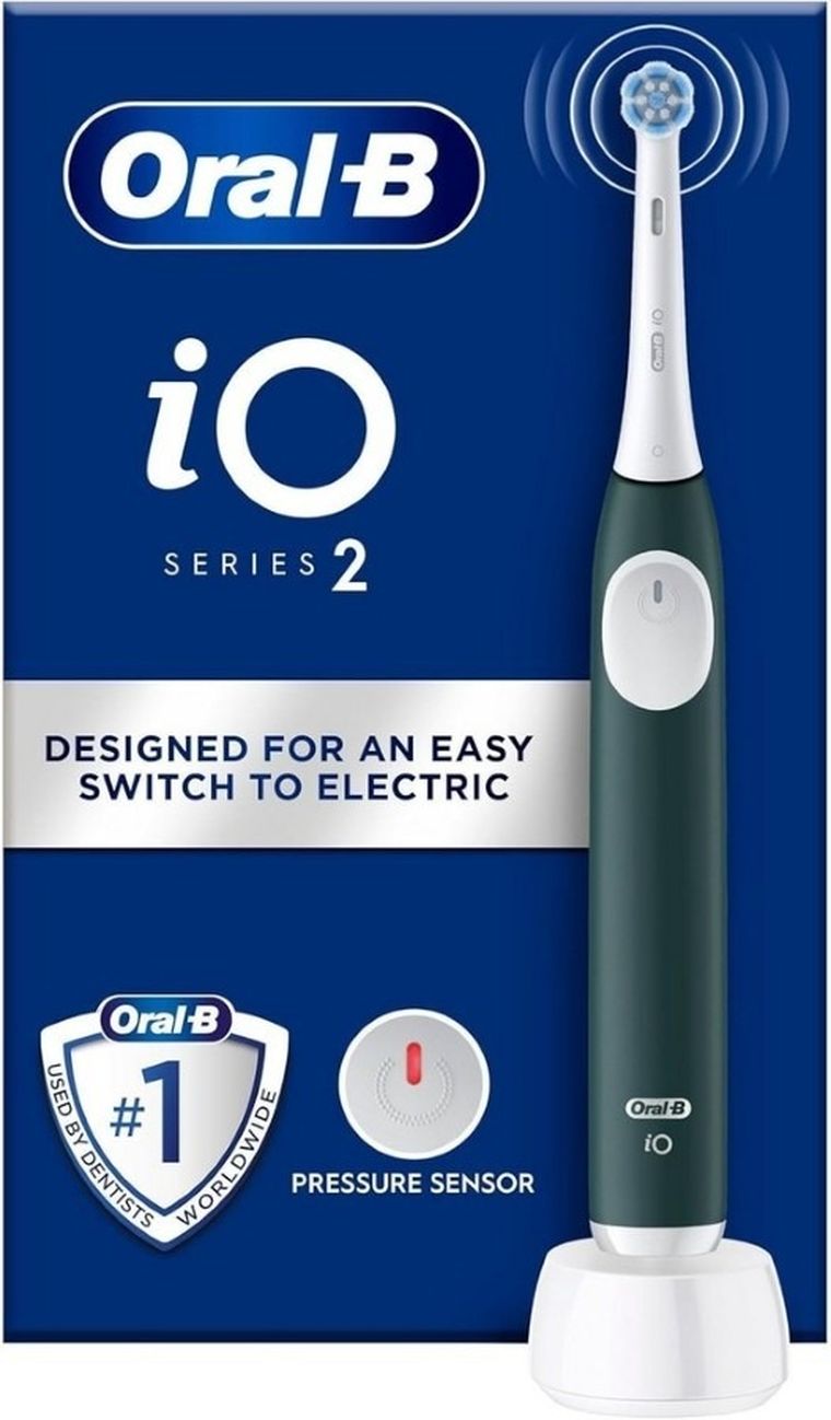Braun, Oral-B, iO2, szczoteczka elektryczna, magnetyczna, Forest Green