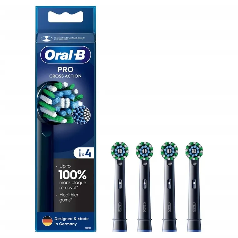 Braun, Oral-B, końcówki do szczoteczki elektrycznej CrossAction, 4 szt.