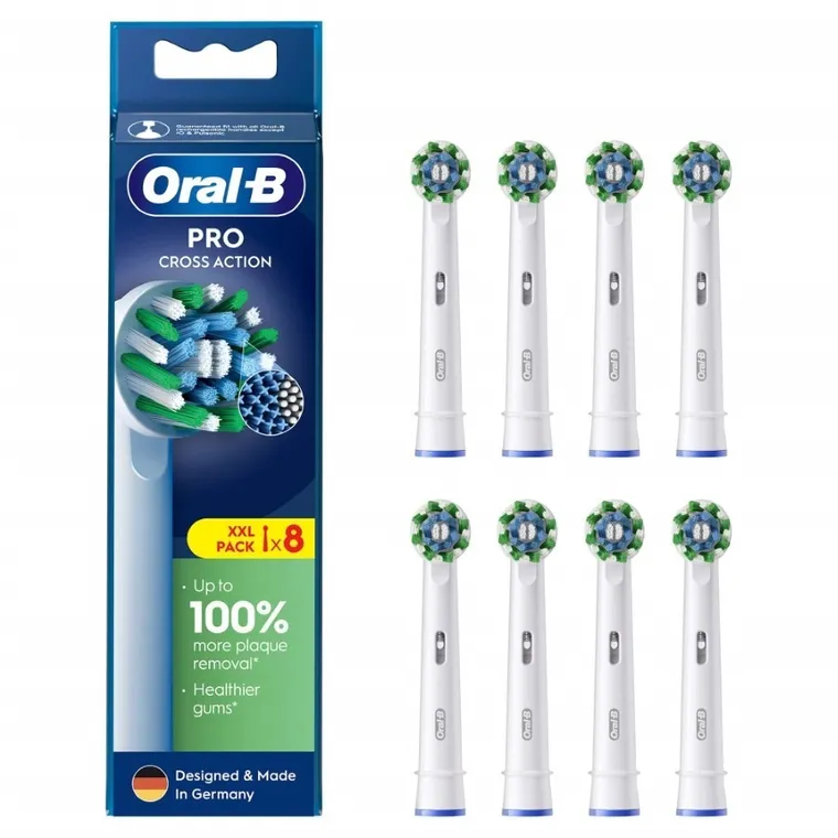 Braun, Oral-B, końcówki do szczoteczki elektrycznej CrossAction, 8 szt.
