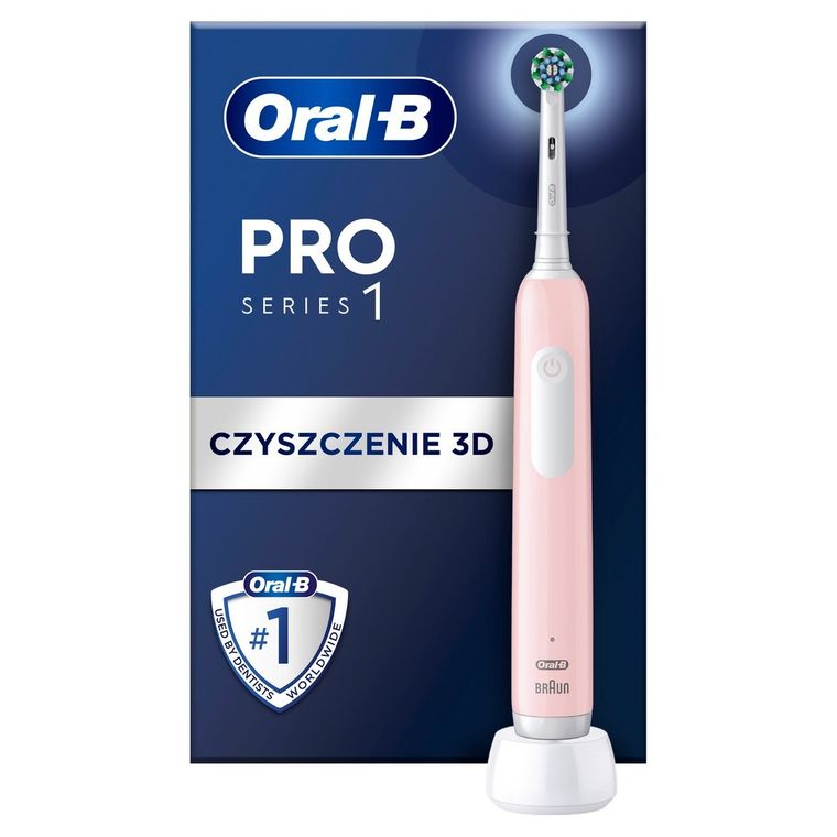 Braun, Oral-B, Pro1, szczoteczka elektryczna, CrossAction, Pink