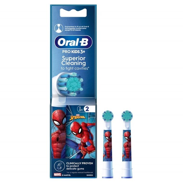 Braun, Oral-B, Spider-Man, EB-10 Stages Power, końcówki do szczoteczki dla dzieci, 2 szt.