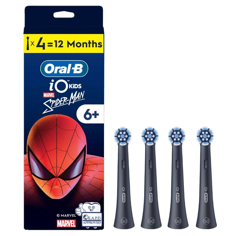 Braun, Oral-B, Spider-Man, iO Kids, końcówki do szczoteczki dla dzieci, 4 szt.