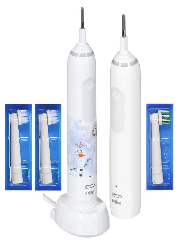 Braun, Oral-B, szczoteczka elektryczna, Pro 3 3000 White + Oral-B Junior Frozen
