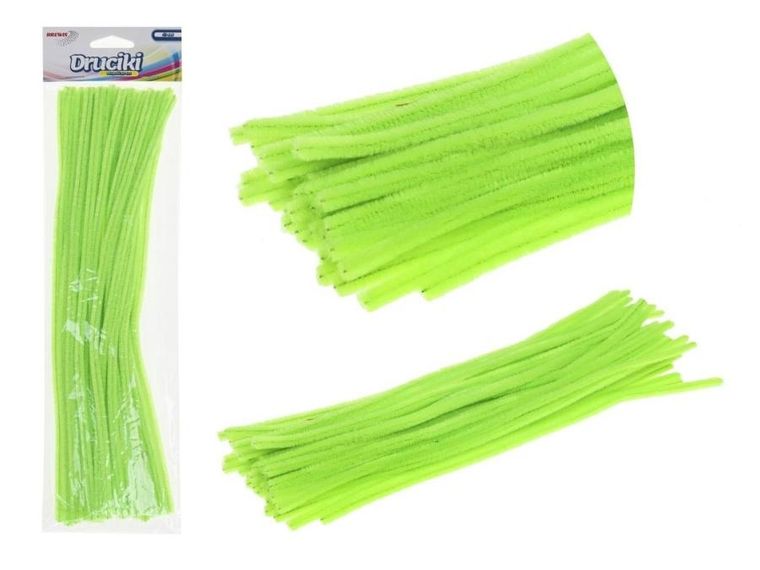 Brewis, druciki kreatywne, jaskrawy zielony