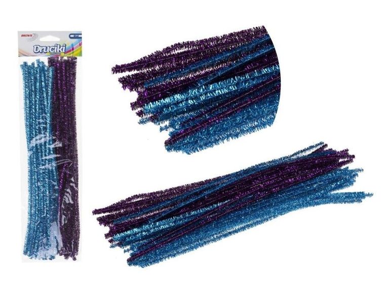 Brewis, druciki kreatywne, metalik fiolet + niebieski