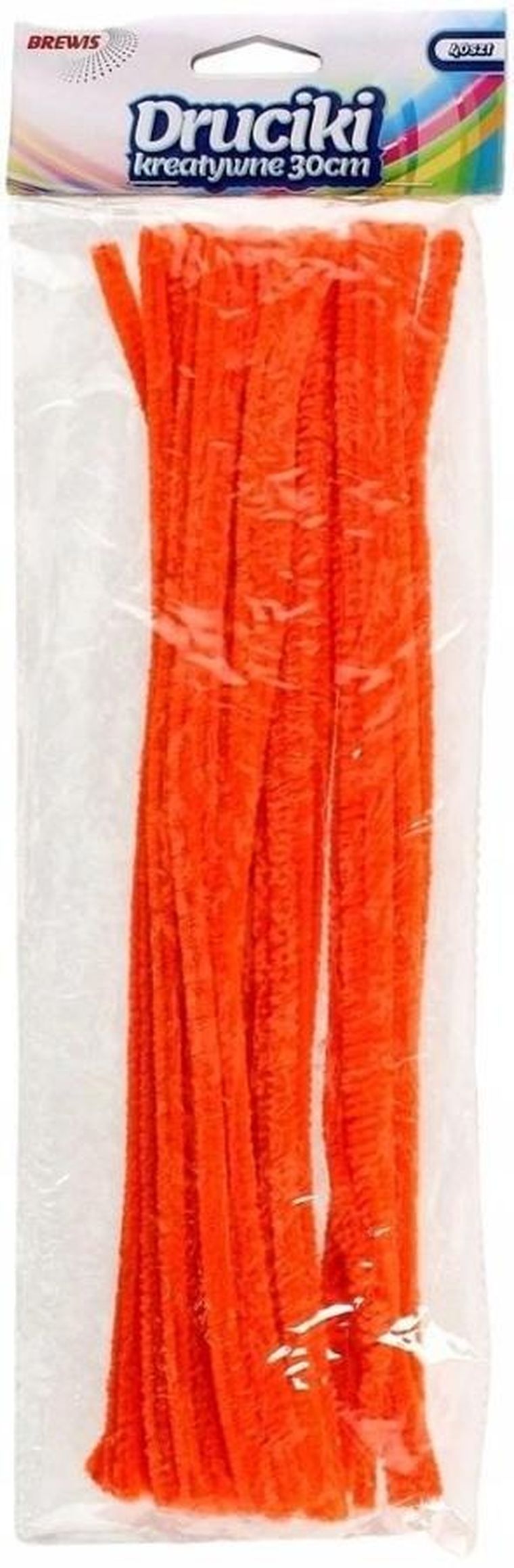 Brewis, druciki kreatywne, neonowe pomarańczowe, 40 szt.