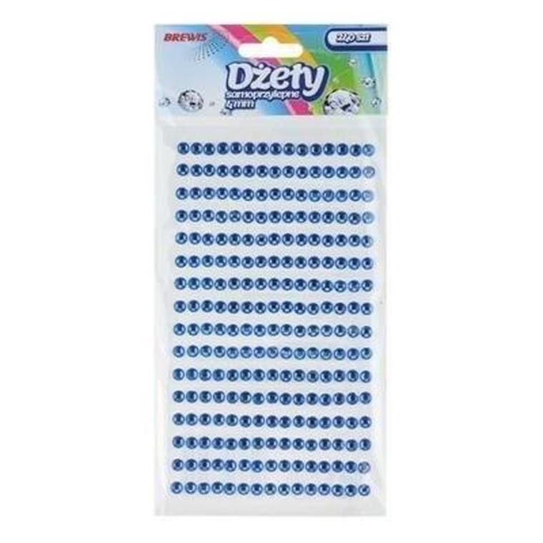 Brewis, dżety samoprzylepne, niebieskie, 4 mm, 240 szt.