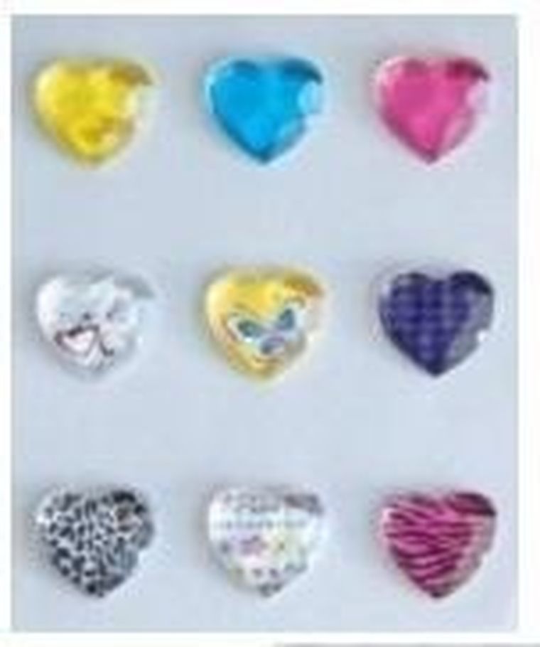 Brewis, dżety samoprzylepne, serca 9 szt.