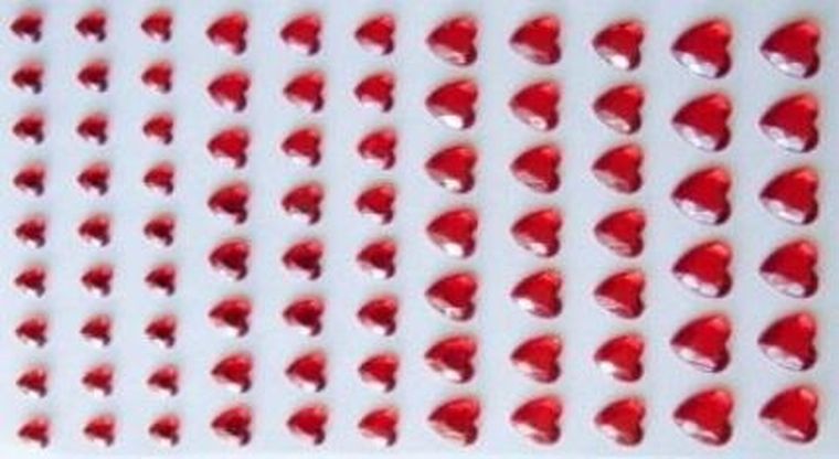 Brewis, dżety samoprzylepne, serca czerwone 84 szt.