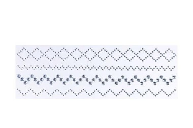 Brewis, dżety samoprzylepne, srebrne paski, 30 cm