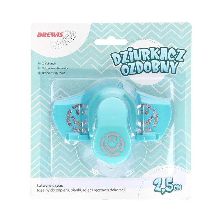 Brewis, dziurkacz ozdobny, brzegowy, buźka, 2,5 cm