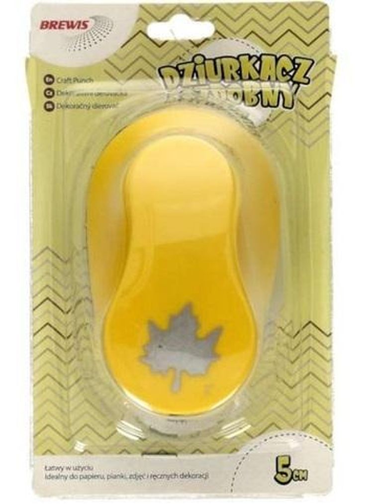 Brewis, dziurkacz ozdobny, liść, 5 cm