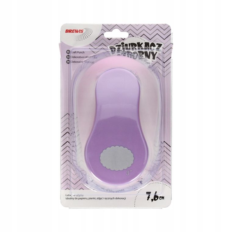 Brewis, dziurkacz ozdobny, owal fal, 7.6 cm