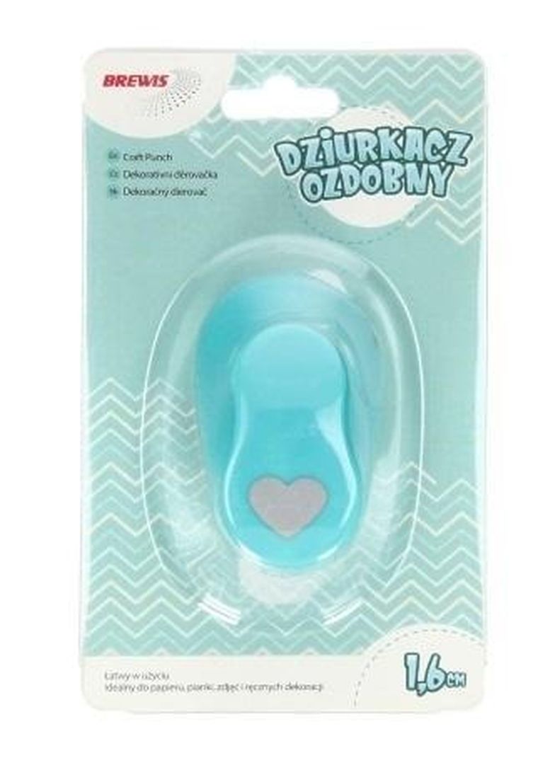 Brewis, dziurkacz ozdobny, serce, 1,6 cm