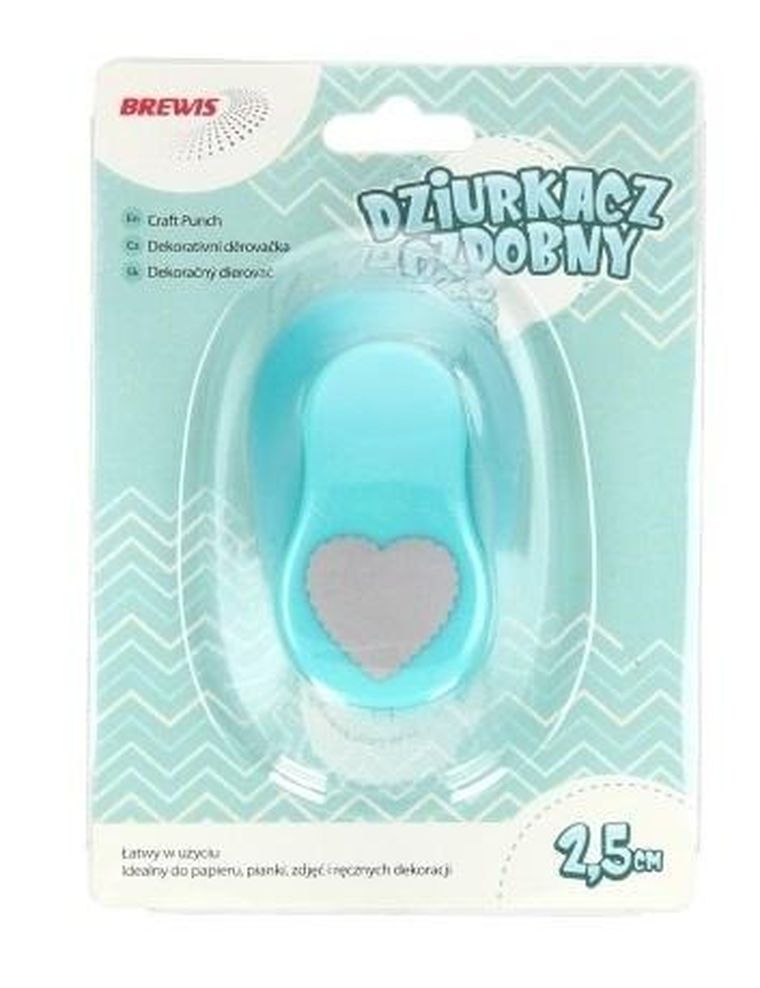 Brewis, dziurkacz ozdobny, serce, 2,5 cm