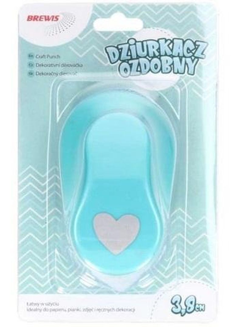 Brewis, dziurkacz ozdobny, serce, 3,8 cm