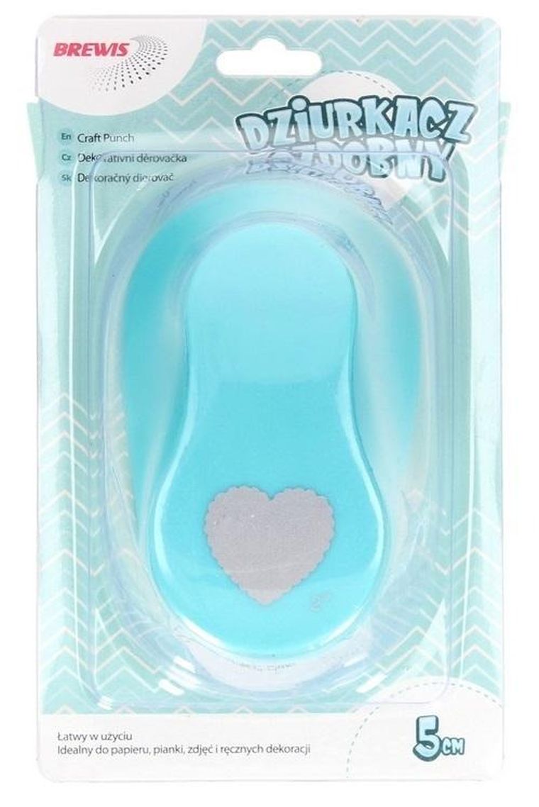 Brewis, dziurkacz ozdobny, serce, 5 cm