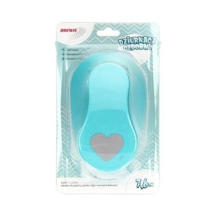 Brewis, dziurkacz ozdobny, serce, 7,6 cm