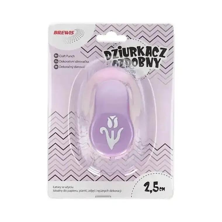 Brewis, dziurkacz ozdobny, tulipan, 2.5 cm, 1 szt.