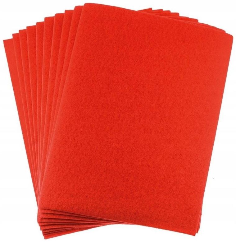 Brewis, filc A4, czerwony, 2 mm, 10 szt.