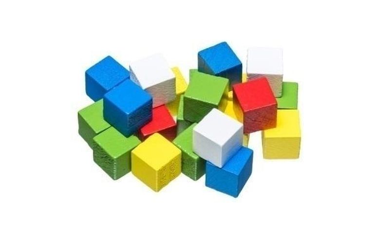 Brewis, kostki drewniane, kolorowe, 1,5 cm, 21 szt.