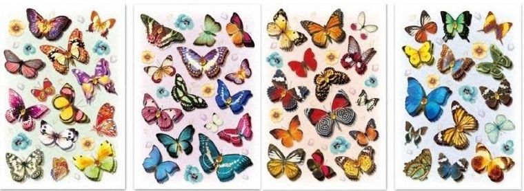 Brewis, naklejki 3D, motyle