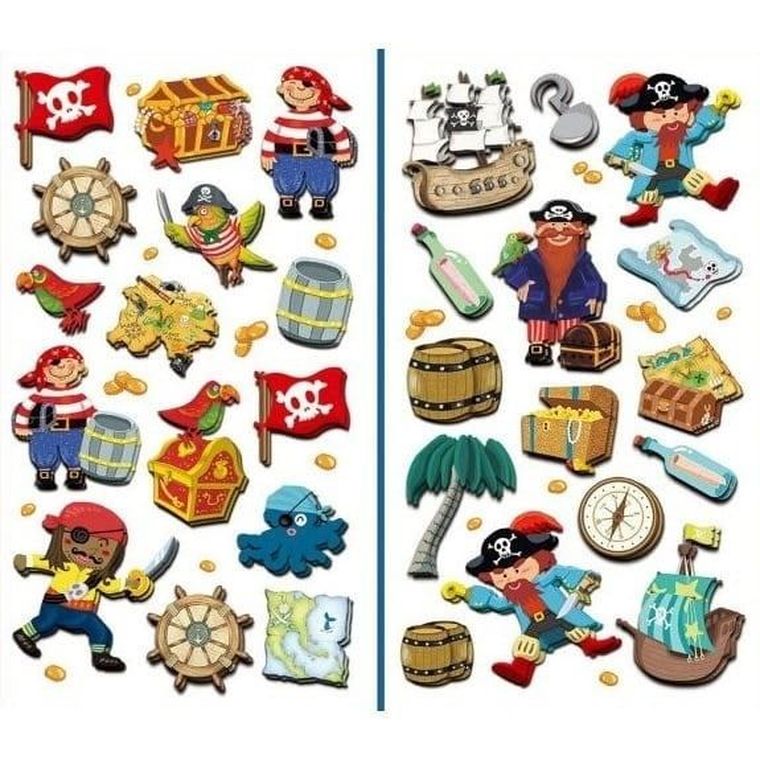 Brewis, naklejki 3D, piraci