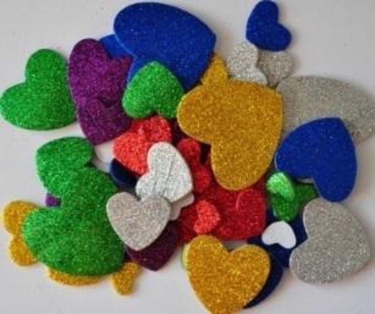 Brewis, naklejki 3D, serca, 45 szt.