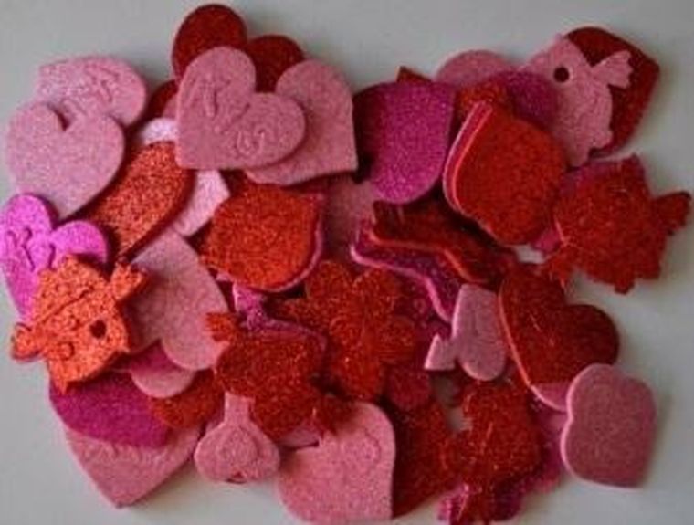 Brewis, naklejki 3D, serca, 75 szt.