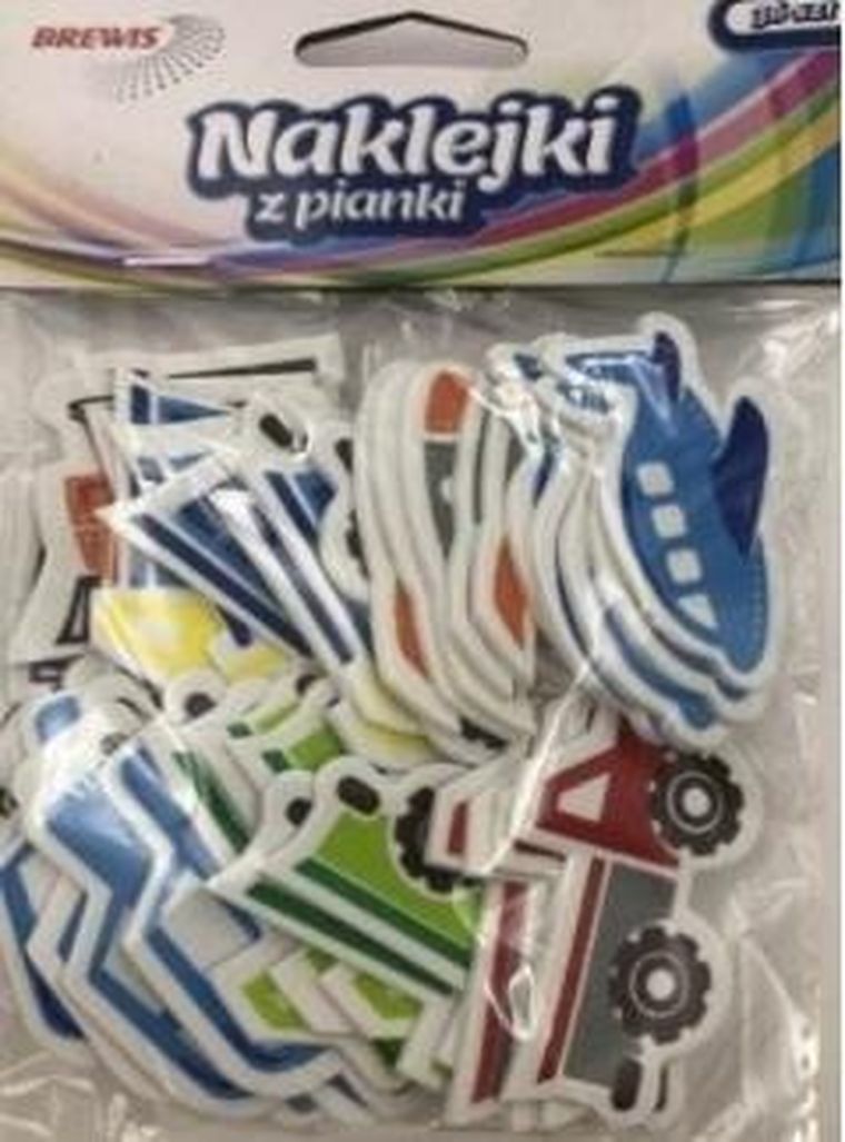 Brewis, naklejki piankowe, transport