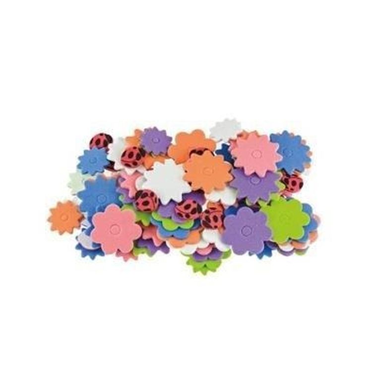 Brewis, naklejki z pianki, kwiatki, 88 szt.