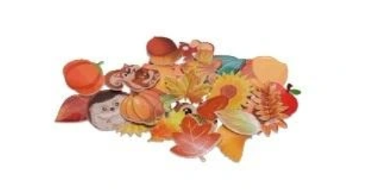 Brewis, naklejki z pianki, liście, 24 szt.