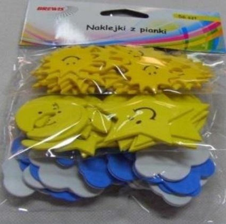 Brewis, naklejki z pianki, pogoda, 56 szt.