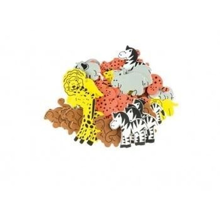 Brewis, naklejki z pianki, zoo, 48 szt.