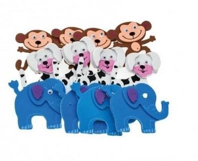 Brewis, naklejki z pianki, zwierzątka z ruchomymi oczkami