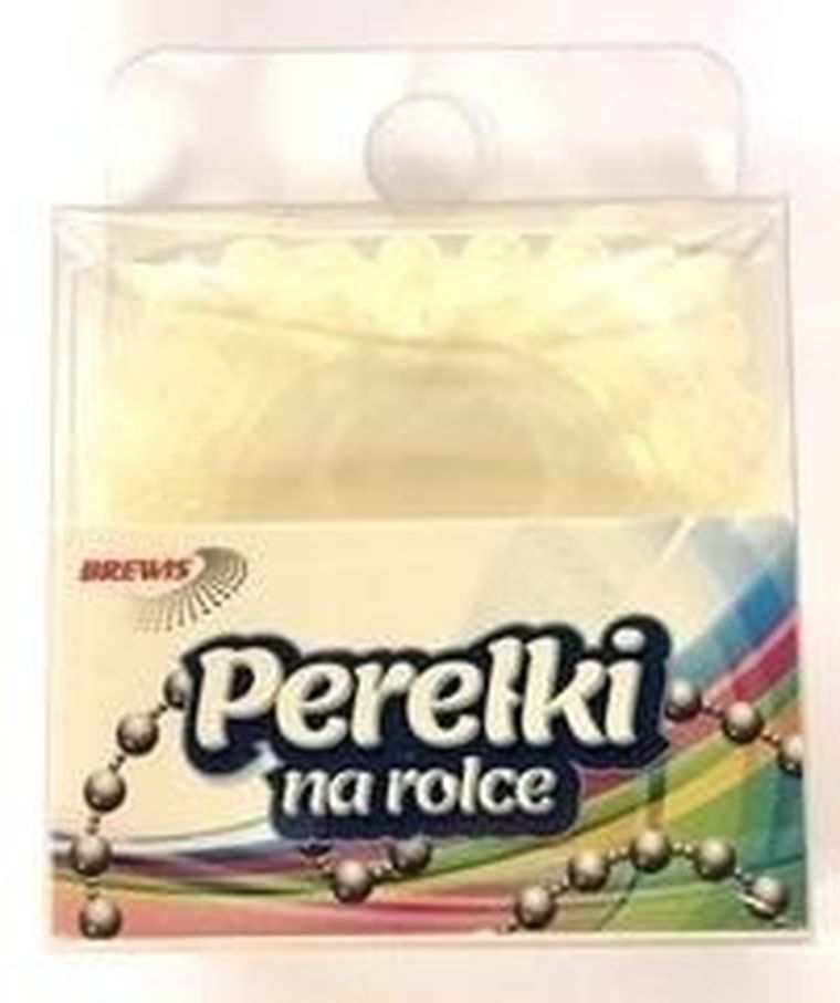 Brewis, perełki na rolce, białe